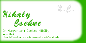 mihaly csekme business card